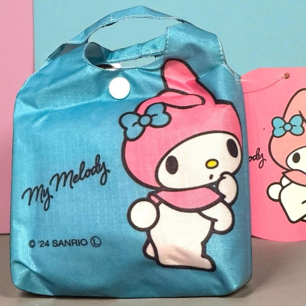SANRIO MY MELODY Foldable Eco Bag with Pouch. NWT.